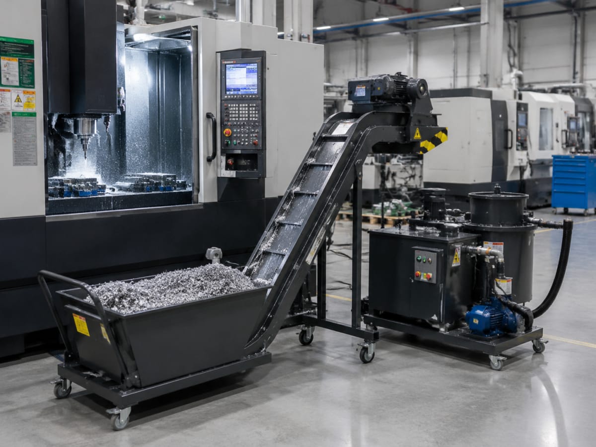 Insight 25 cnc chip conveyor management system production floor new