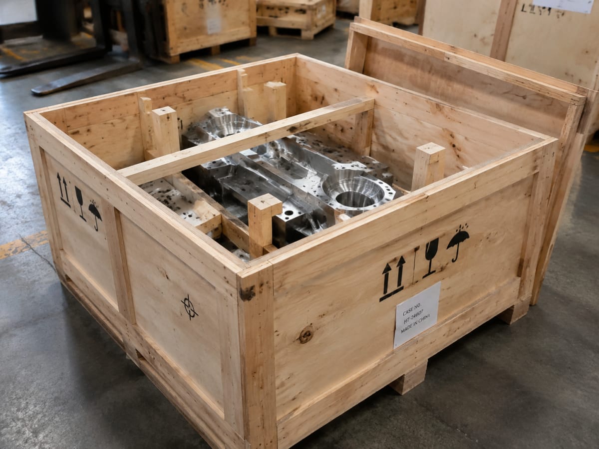Insight 21 cnc custom shipping crate heavy machined parts new